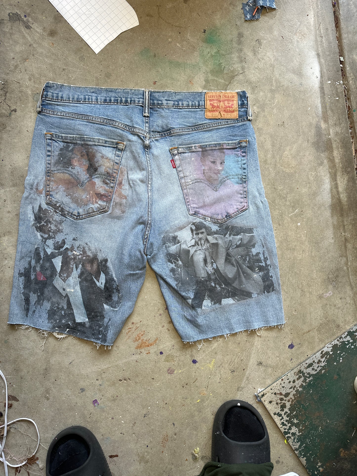 “Saints in Frames” Denim Shorts