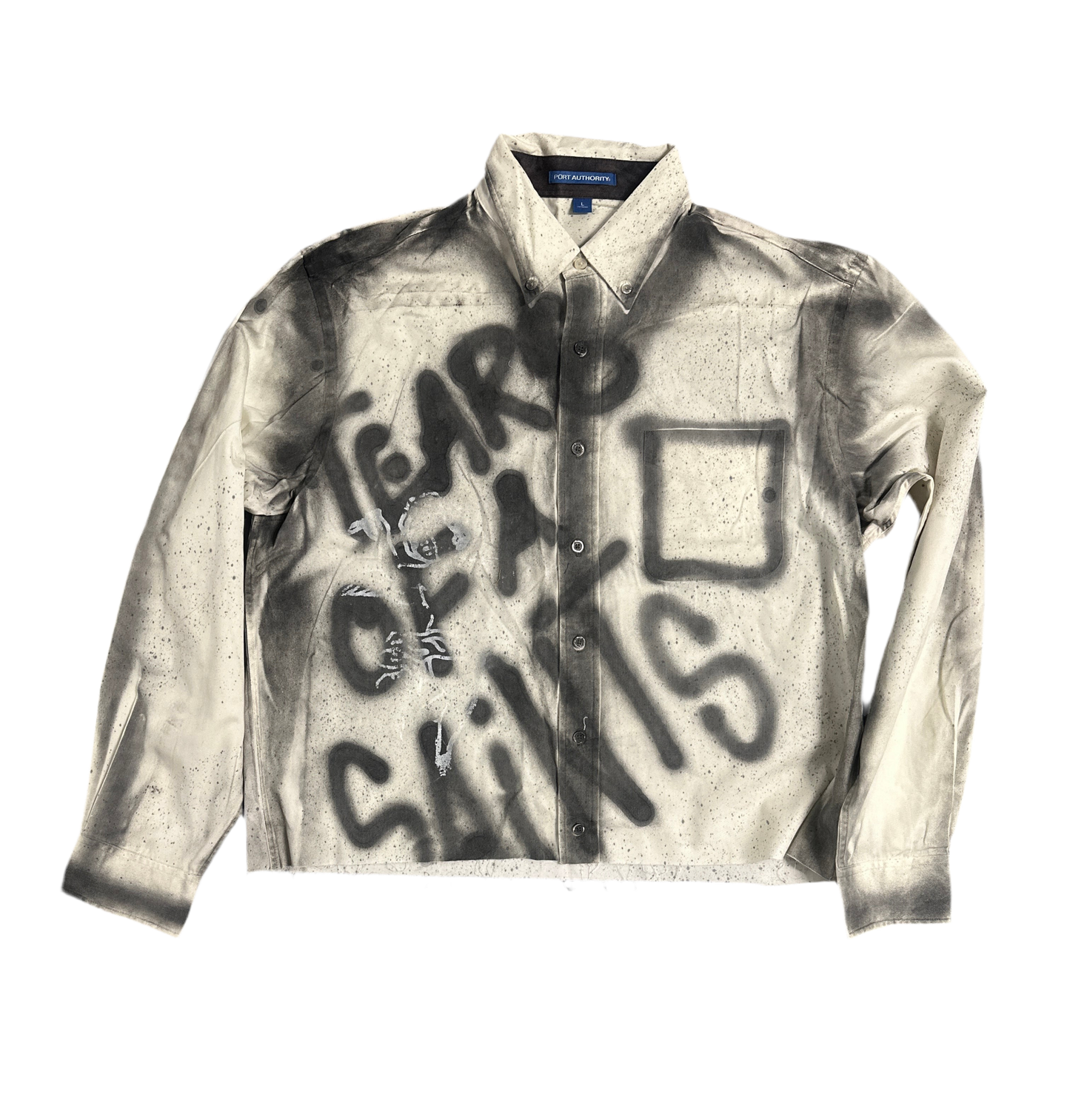 Tears Graffiti Button-Up – Blackout Edition