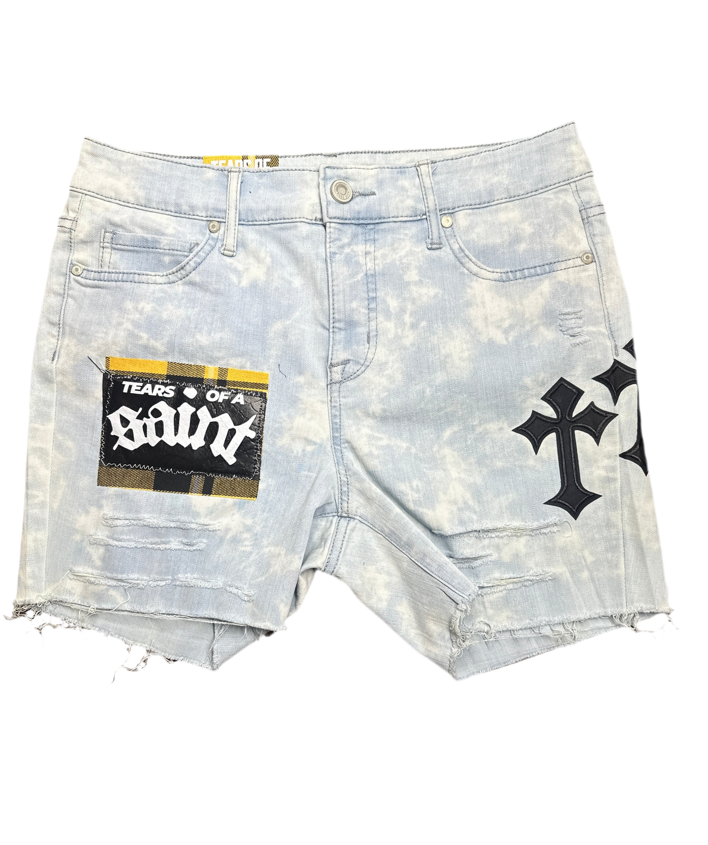 Saint Tears Denim Shorts – Varsity Edition