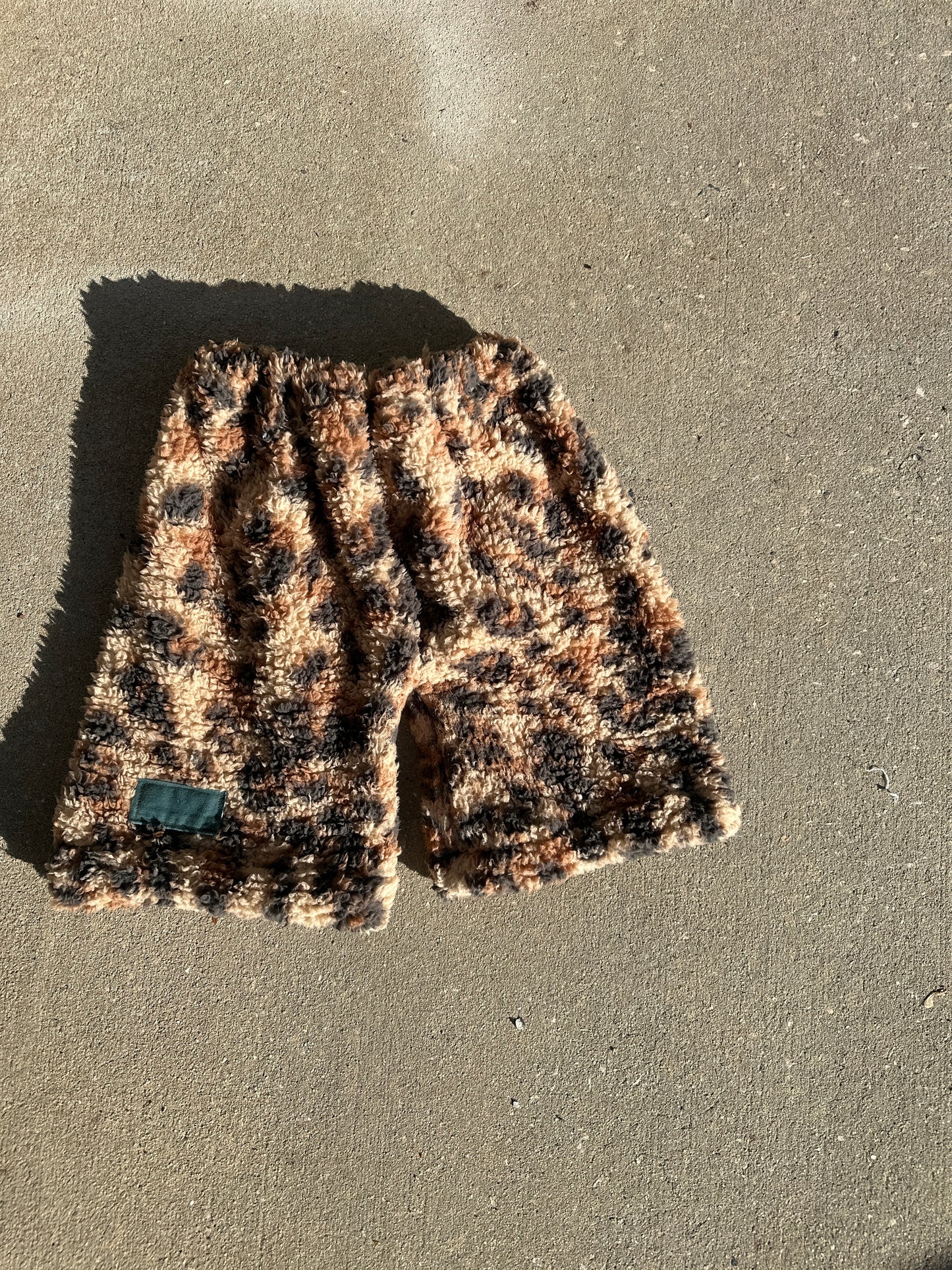 Fuzzy Leopard Shorts