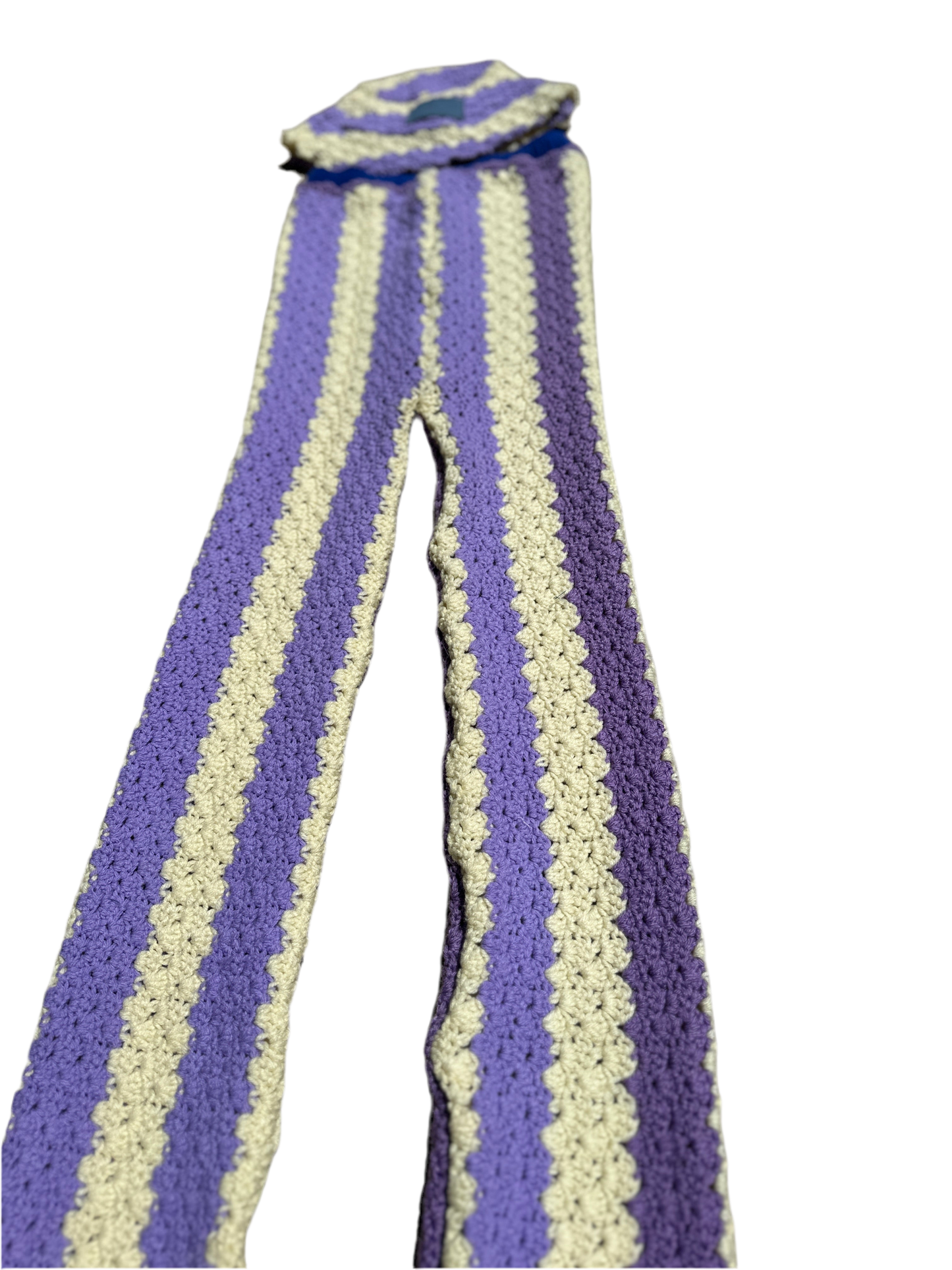 Purple & Cream Crochet Set (Pants + Hat)