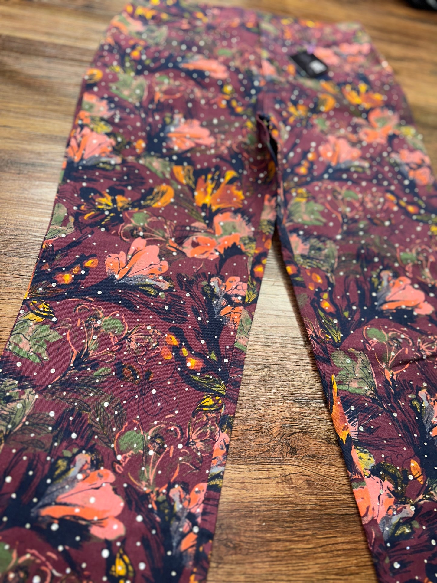 Floral X Rhinestone
