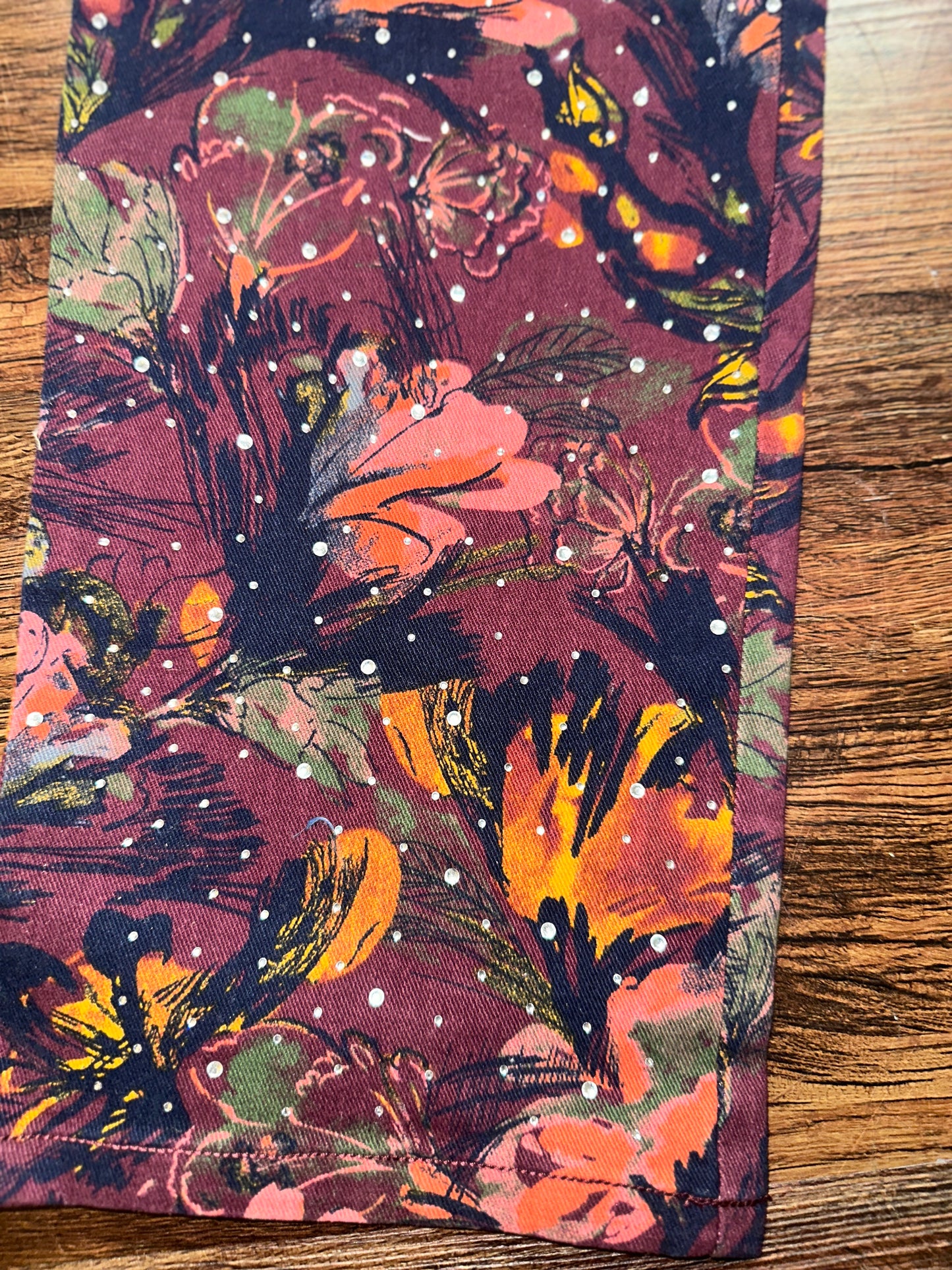 Floral X Rhinestone