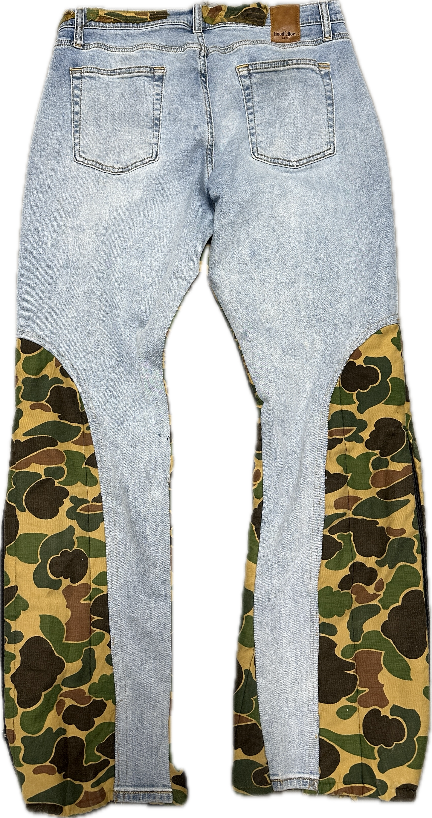 “Camo Clash Patchwork Denim”