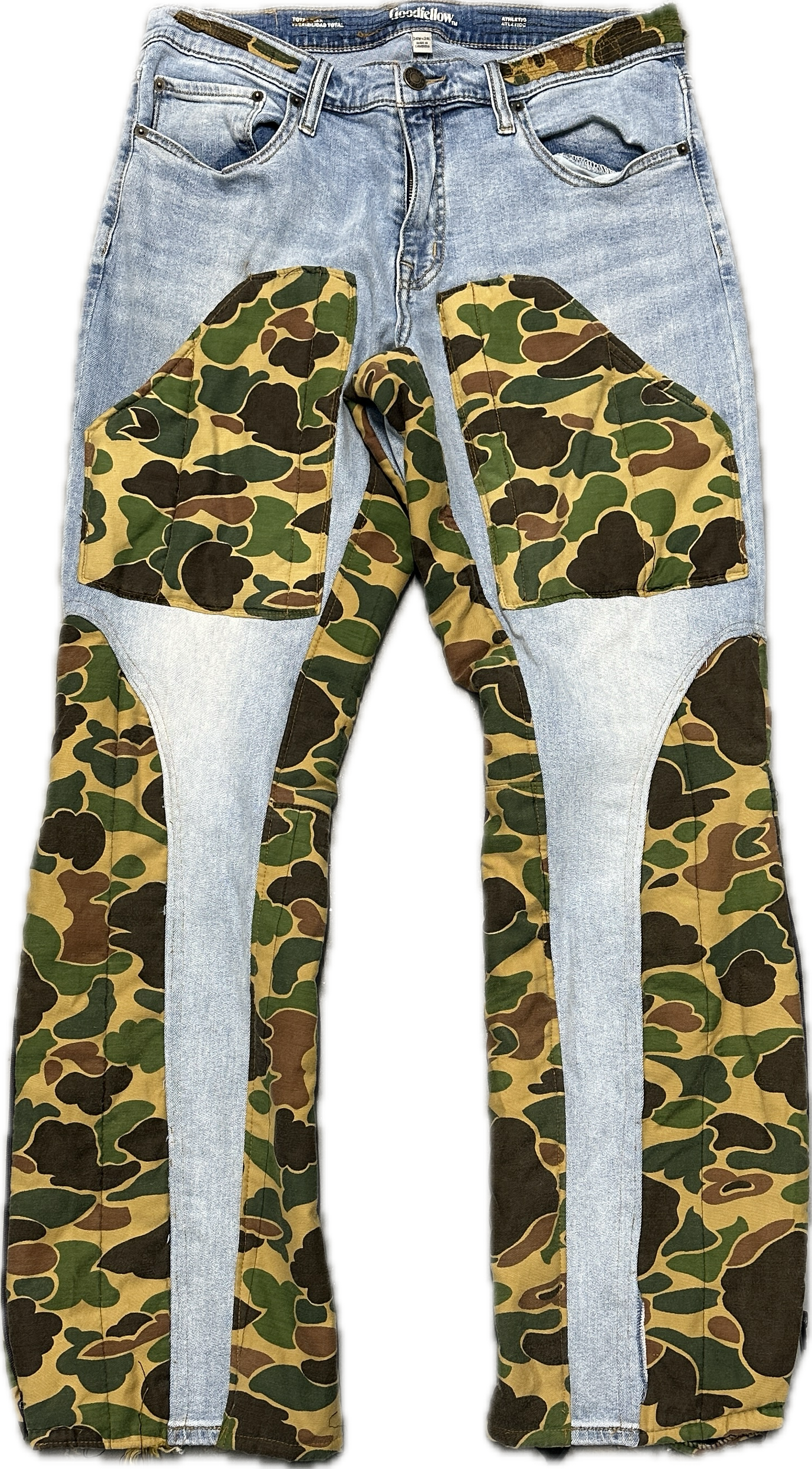 “Camo Clash Patchwork Denim”