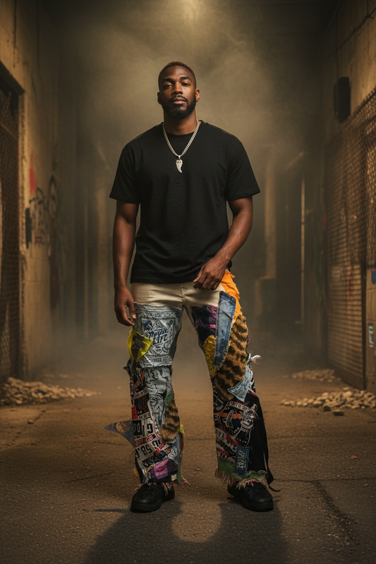 Tears of a Saint - Patchwork Ritual” Custom Denim