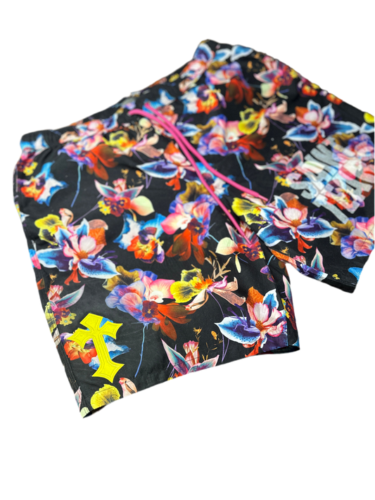 “Garden of Saints” Floral Shorts