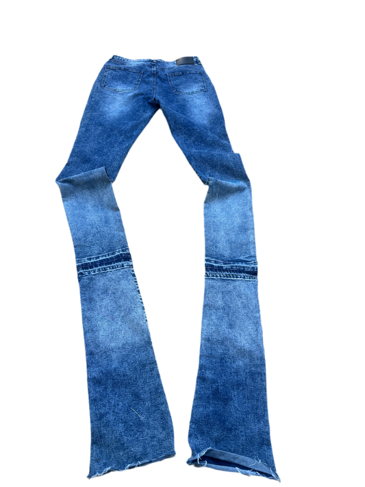 “Eclipse Flare Patchwork Denim”