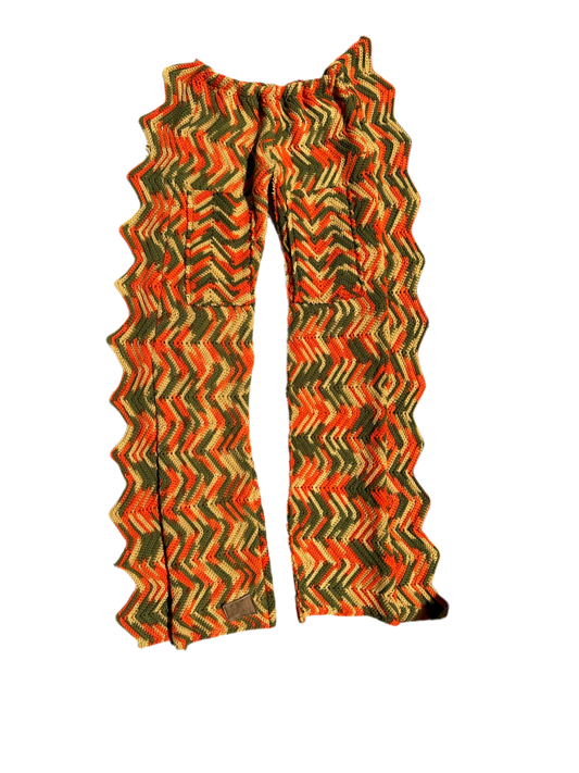 Retro Fall Crochet Pants