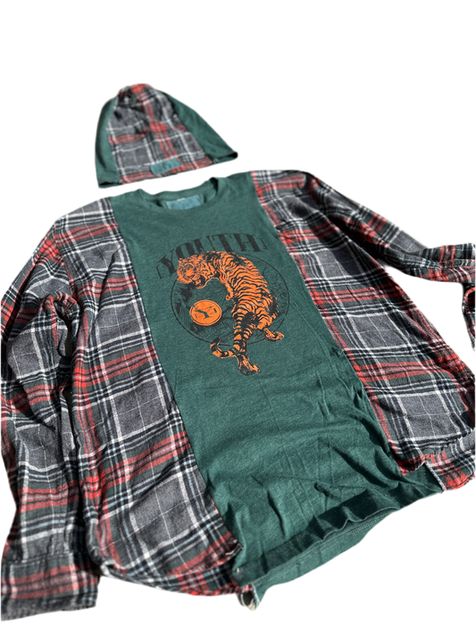 Tiger X Plaid Set