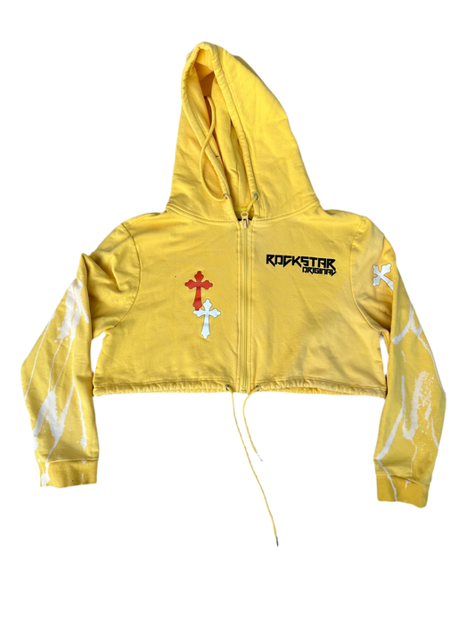 Saints Graffiti Cropped Hoodie