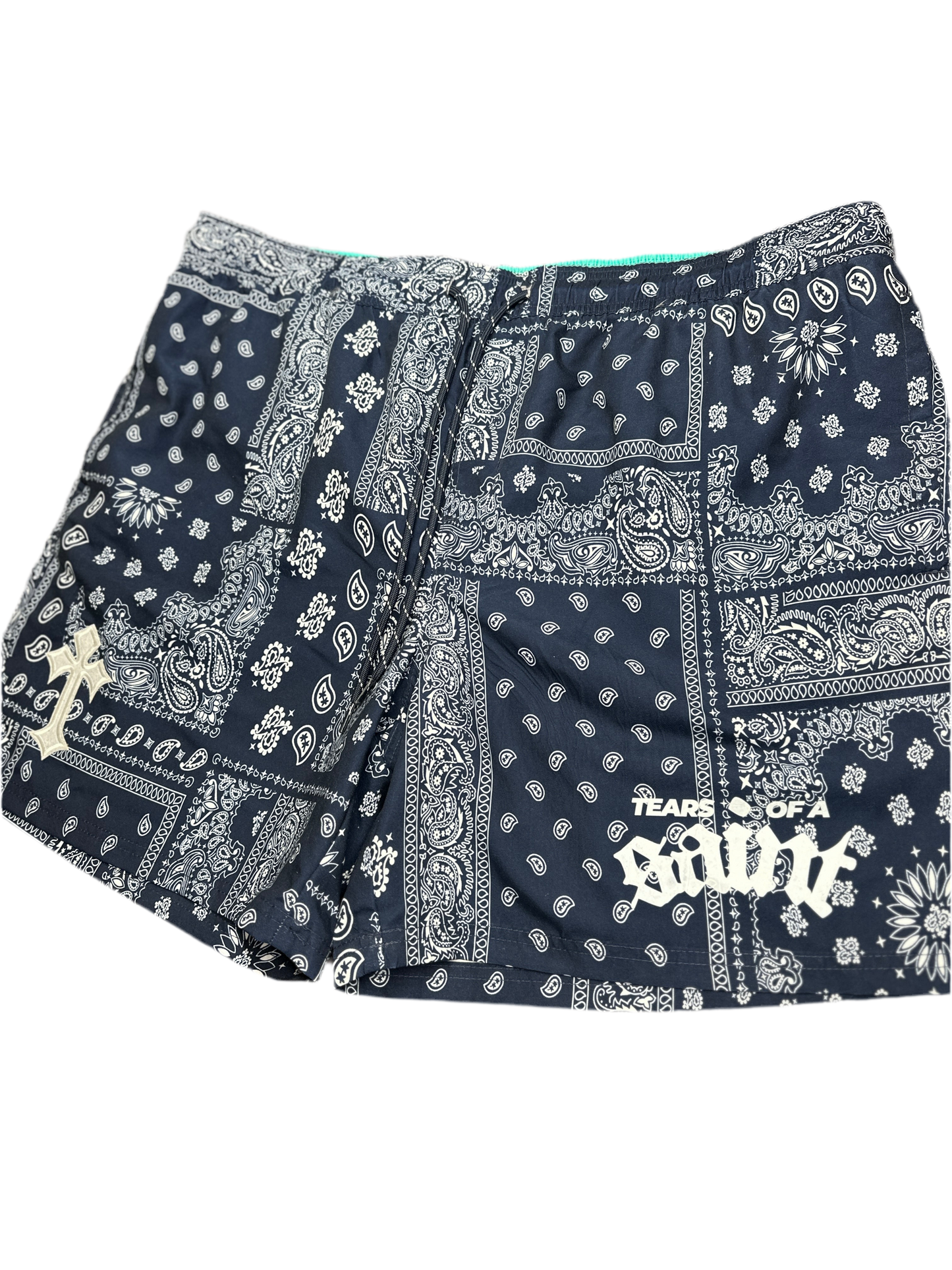 “Saint Paisley” Mesh Shorts