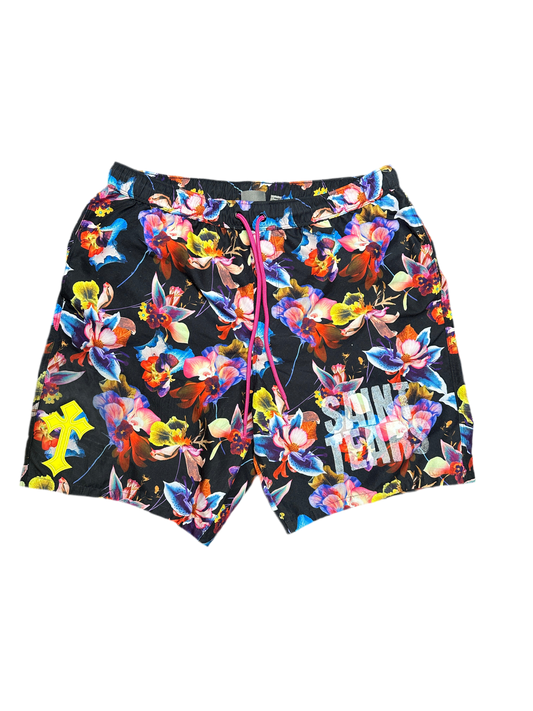 “Garden of Saints” Floral Shorts