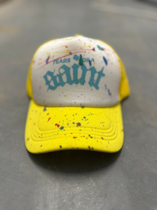 Paint Splash Trucker (White/Yellow/Multicolor)