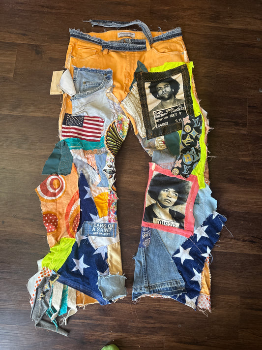 Tears of a Saint - Patchwork Ritual” Custom Denim