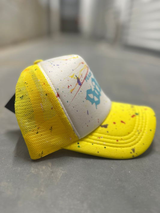 Paint Splash Trucker (White/Yellow/Multicolor)