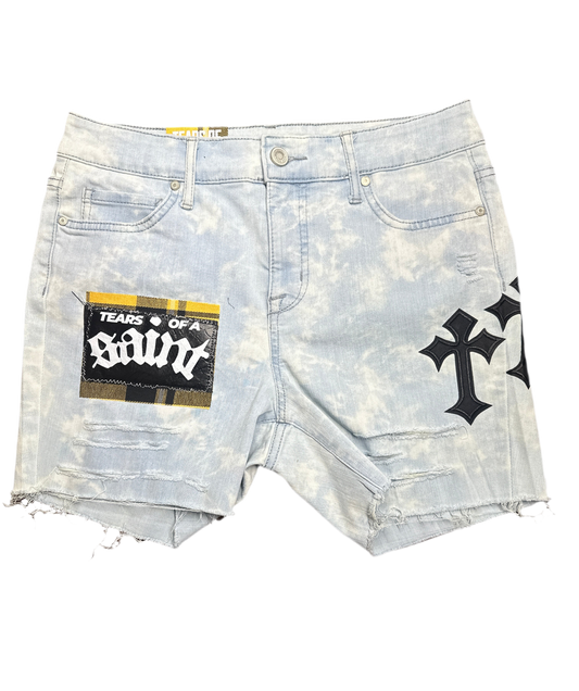 Saint Tears Denim Shorts – Varsity Edition