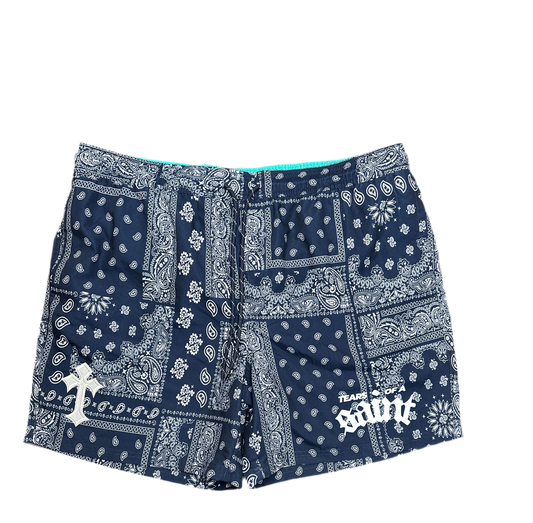 “Saint Paisley” Mesh Shorts