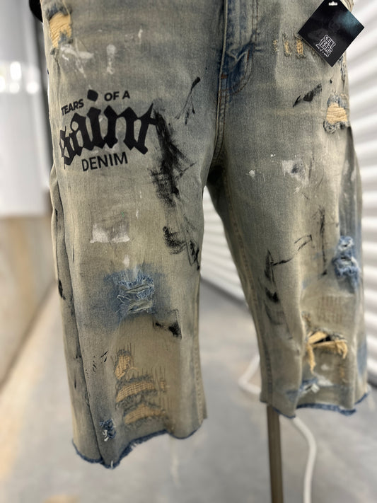 Grunge Saint Denim Shorts