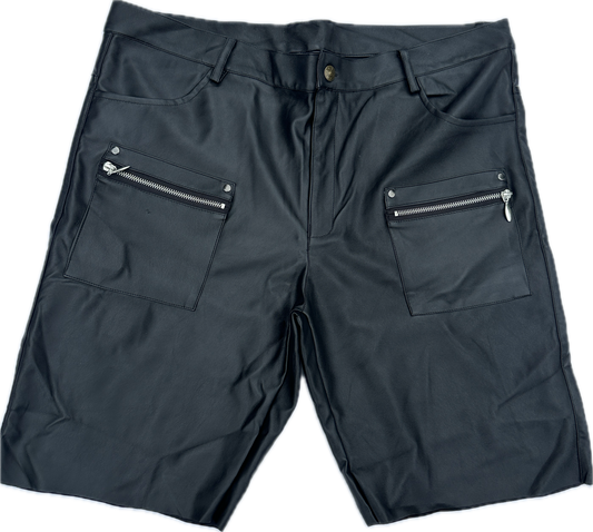 Saint Utility Leather Shorts