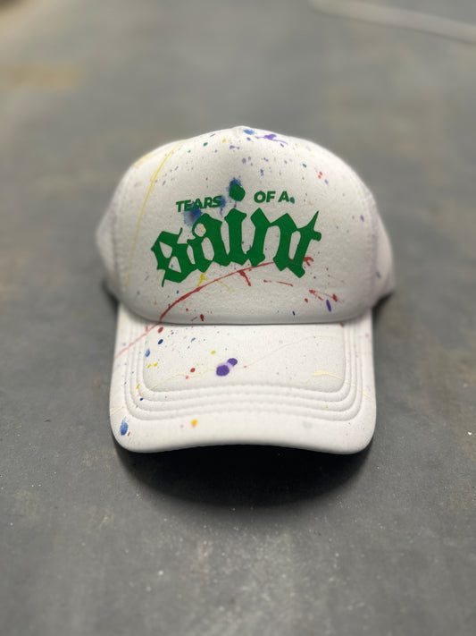 Paint Splash Trucker (White/White/Multicolor)