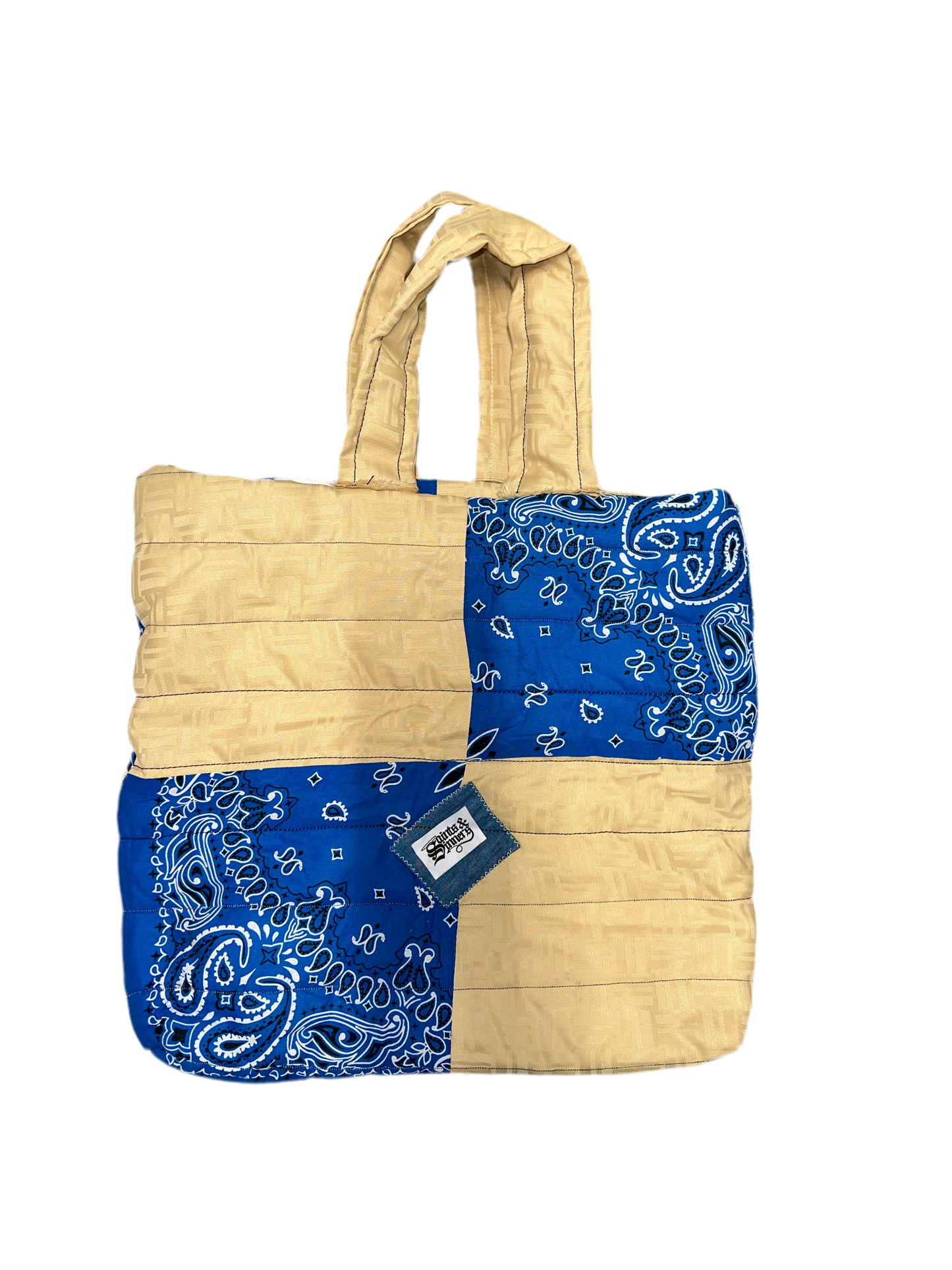 Bandana Patchwork Tote – Blue Sand Edition