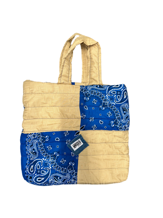 Bandana Patchwork Tote – Blue Sand Edition