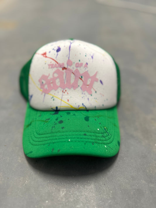 Paint Splash Trucker (White/Green/Multicolor)