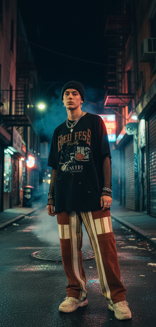 “Harvest Stripes Corduroy Pants”