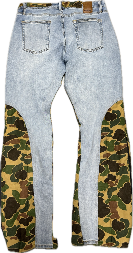 “Camo Clash Patchwork Denim”